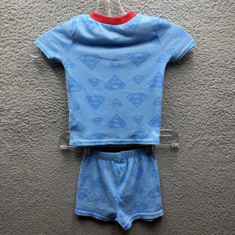 DC Pajamas Boys Size 4 Blue Superman 2 Piece Pajama Short Set Boys Size 4